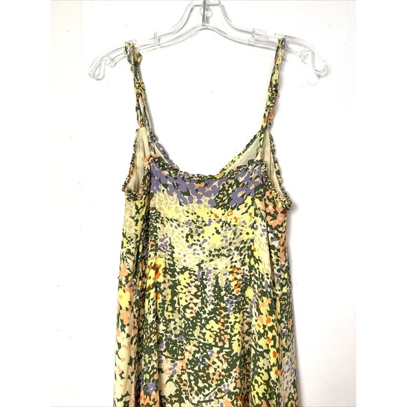 Rails Midi Dress Floral Size M Buttons Down Adalyn Gardenia Sleeveless Ruffle - Picture 9 of 14